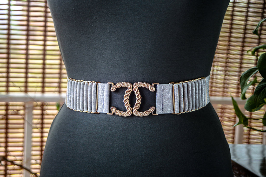 Silver Belt with Gold Metal