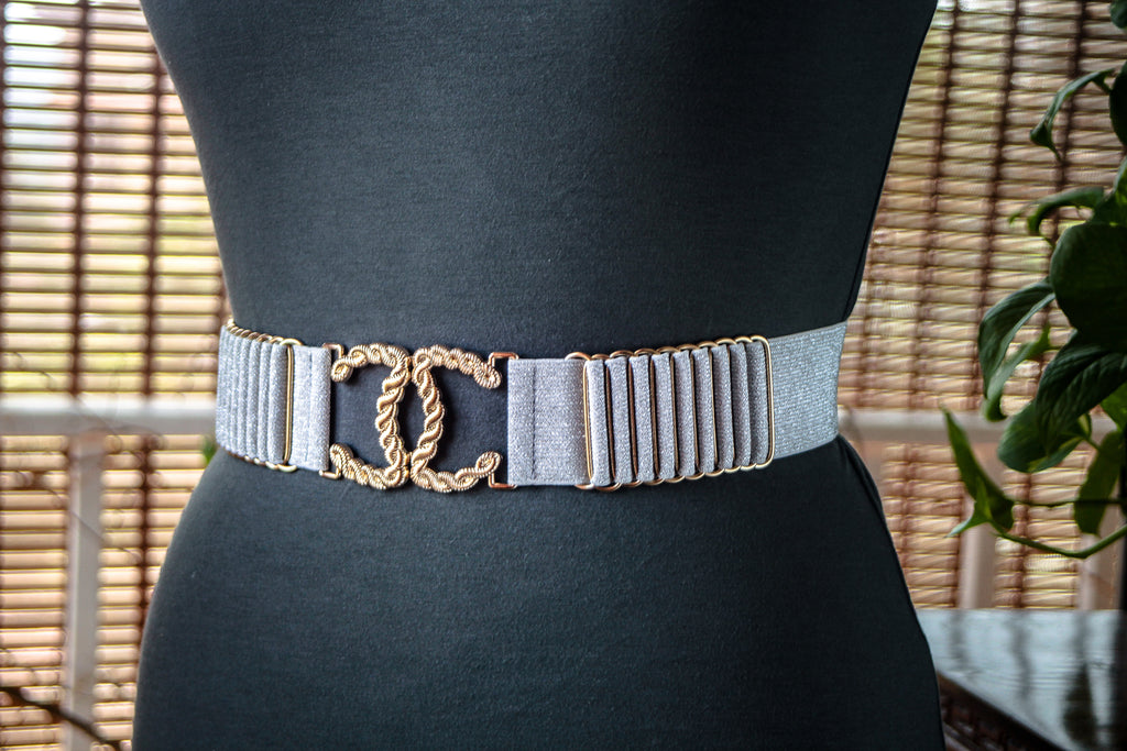 Silver Belt with Gold Metal