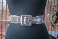 Silver Antique Finish with Gold Rivets