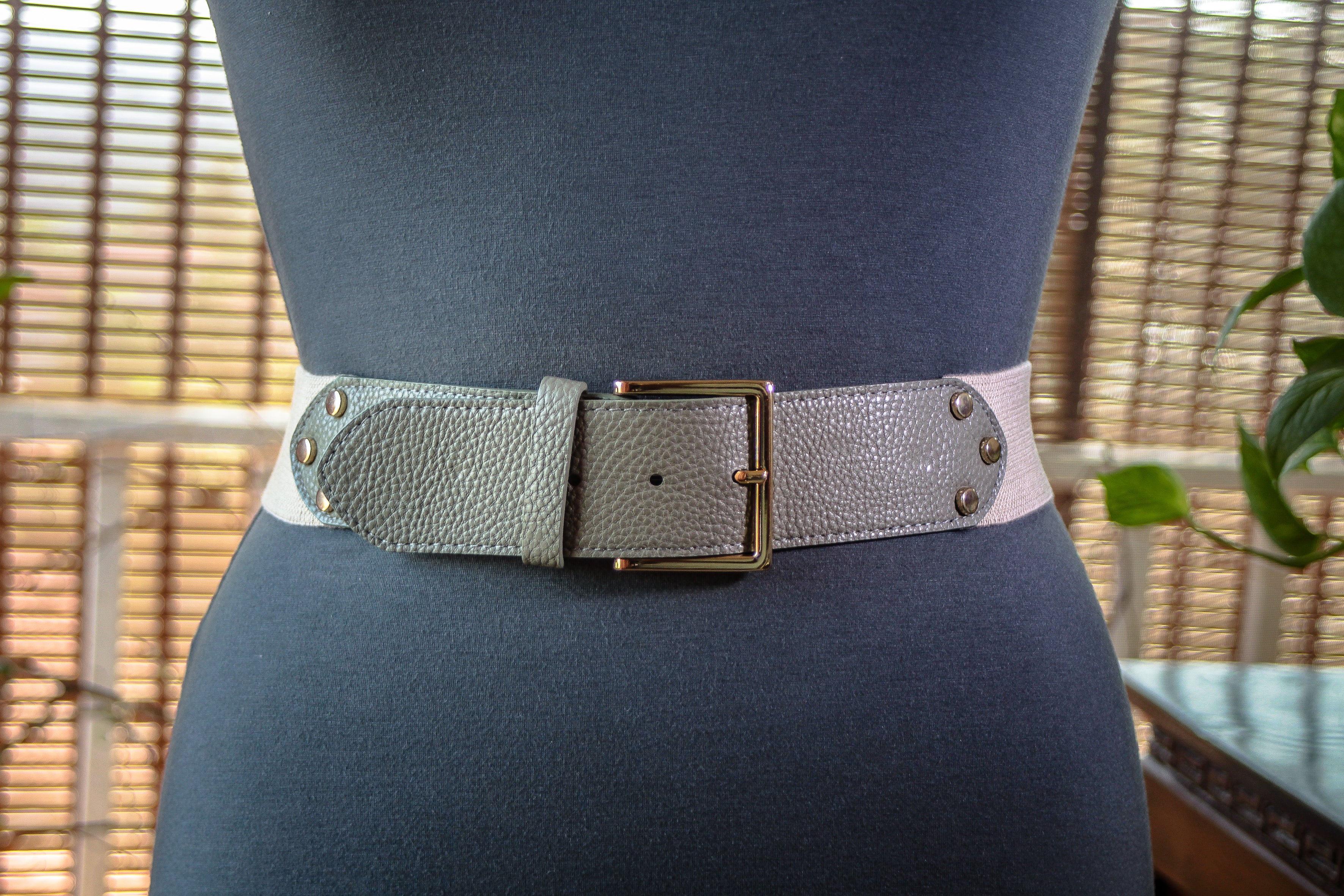 Khaki Green With gold metal