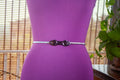 Gun metal Elastic Belt with Metal Buckle