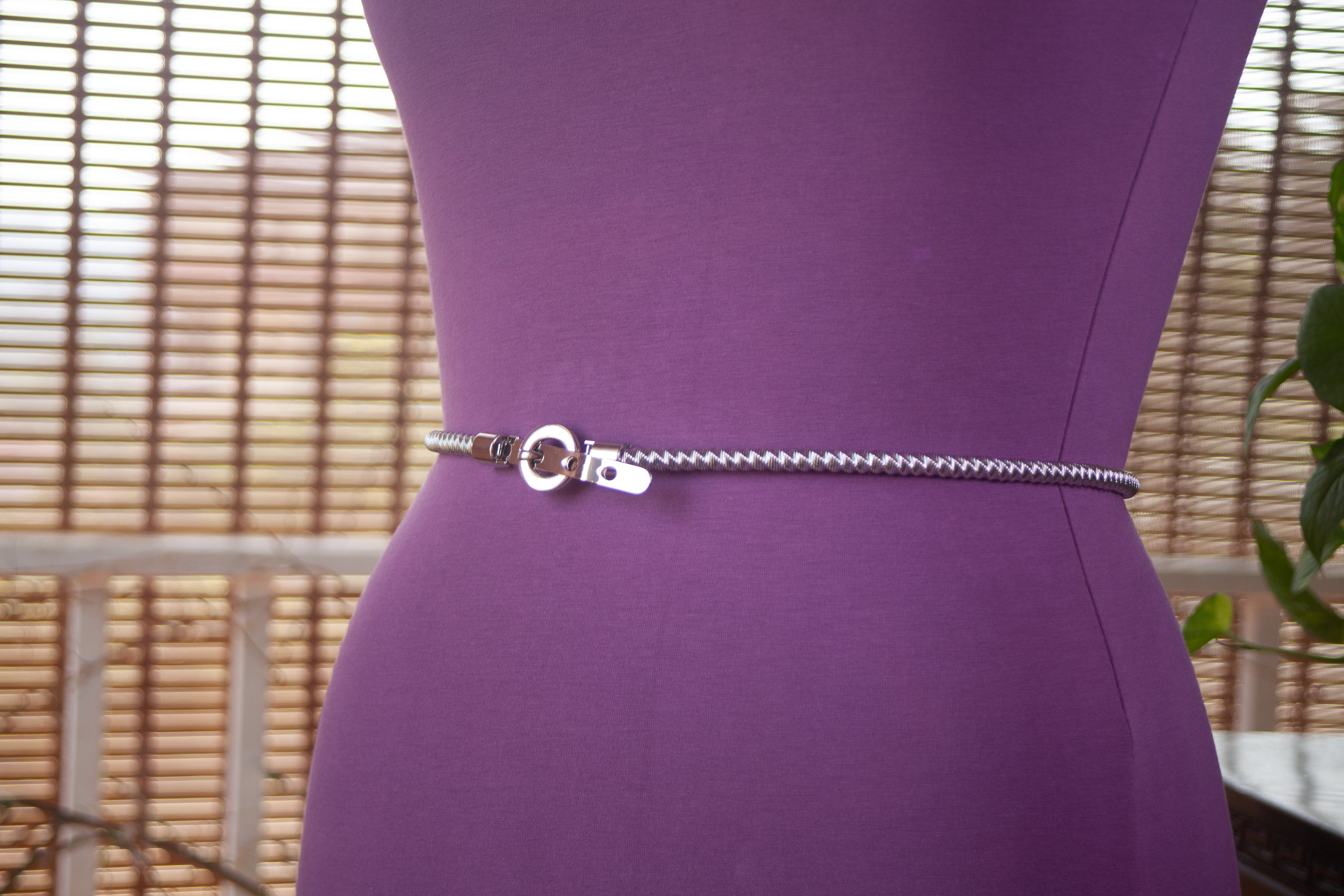 Silver Metal Twisted Chain Belt
