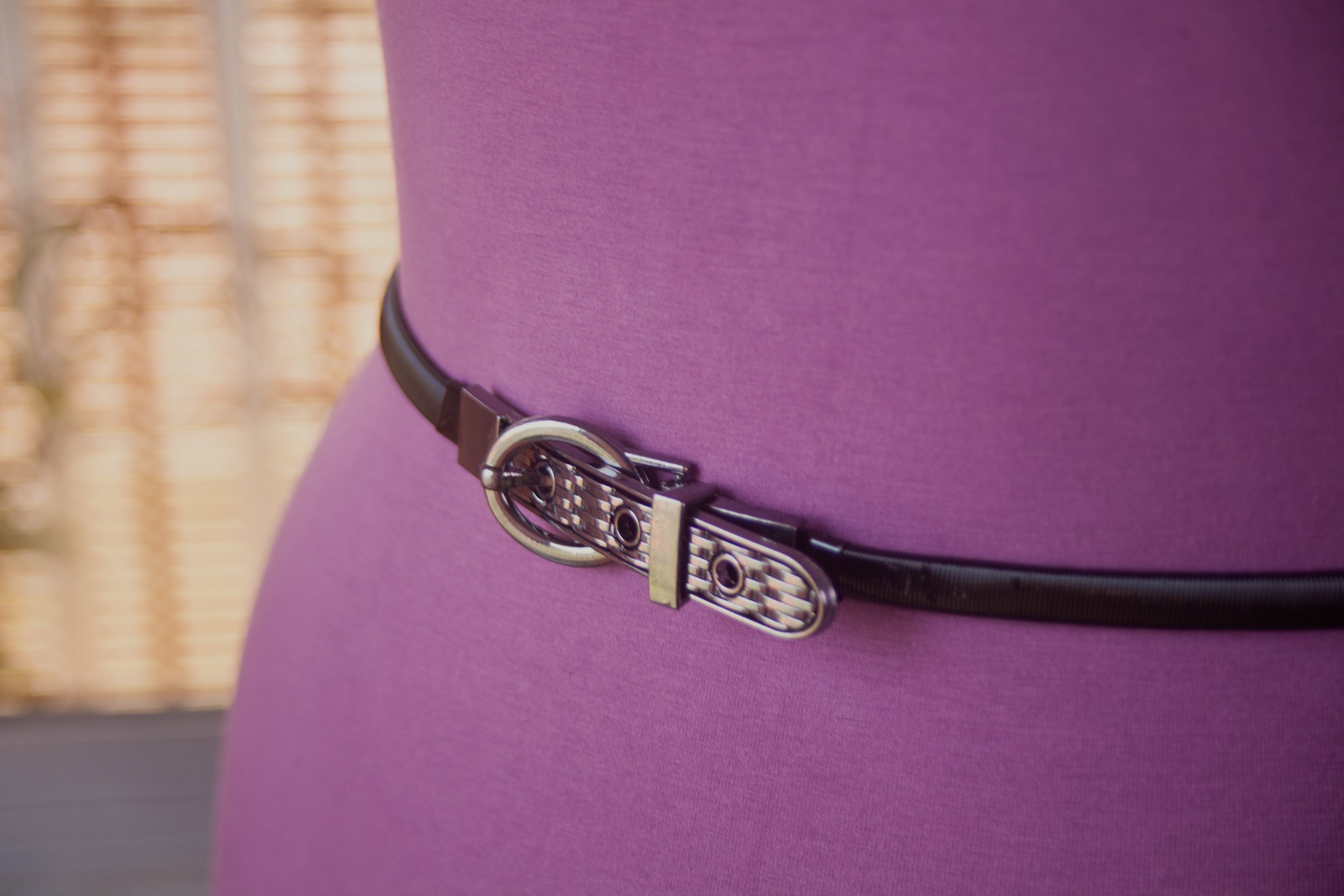 Black Metal Belt with Elastic metal chain