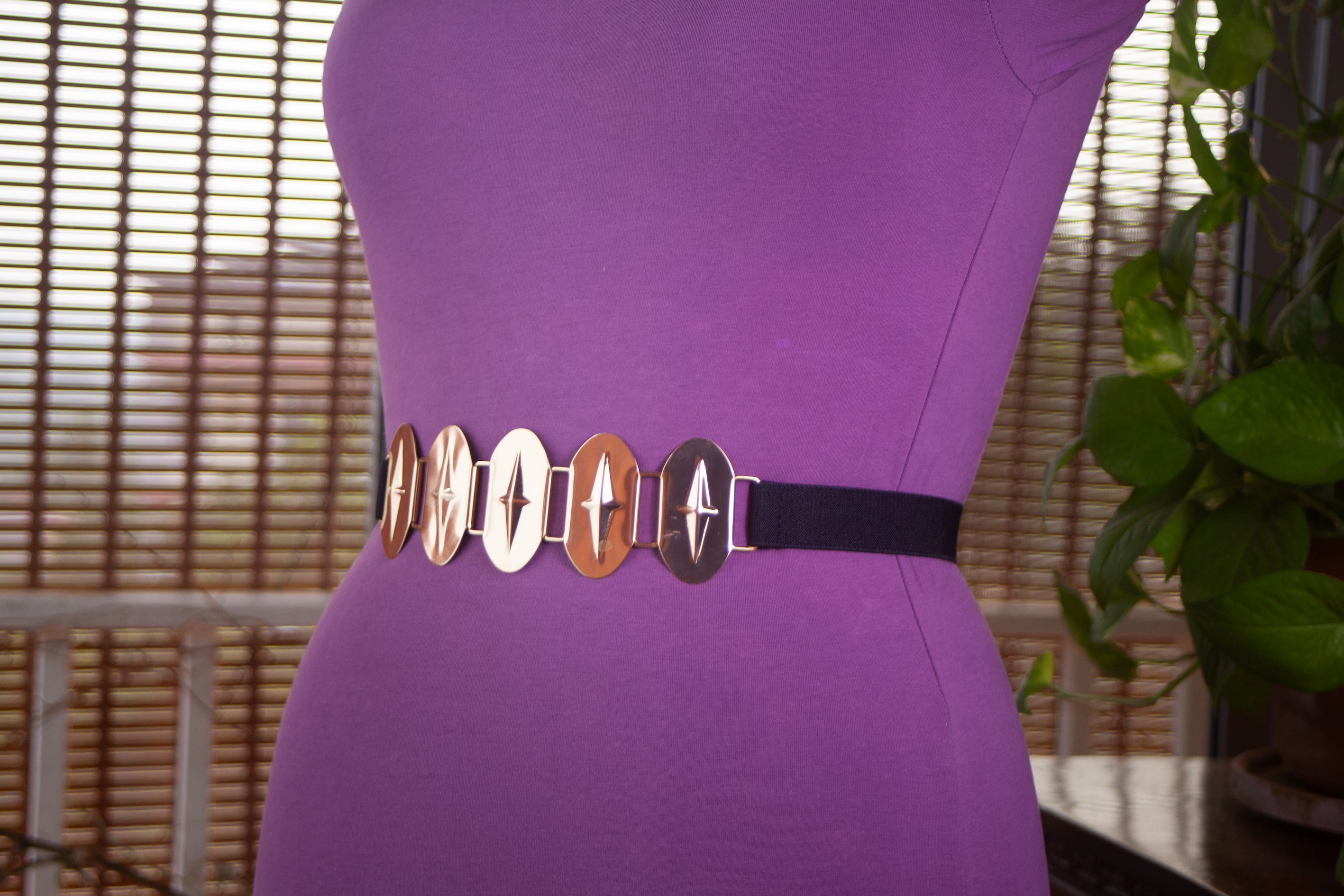 Gold Star Statement Metal Belt