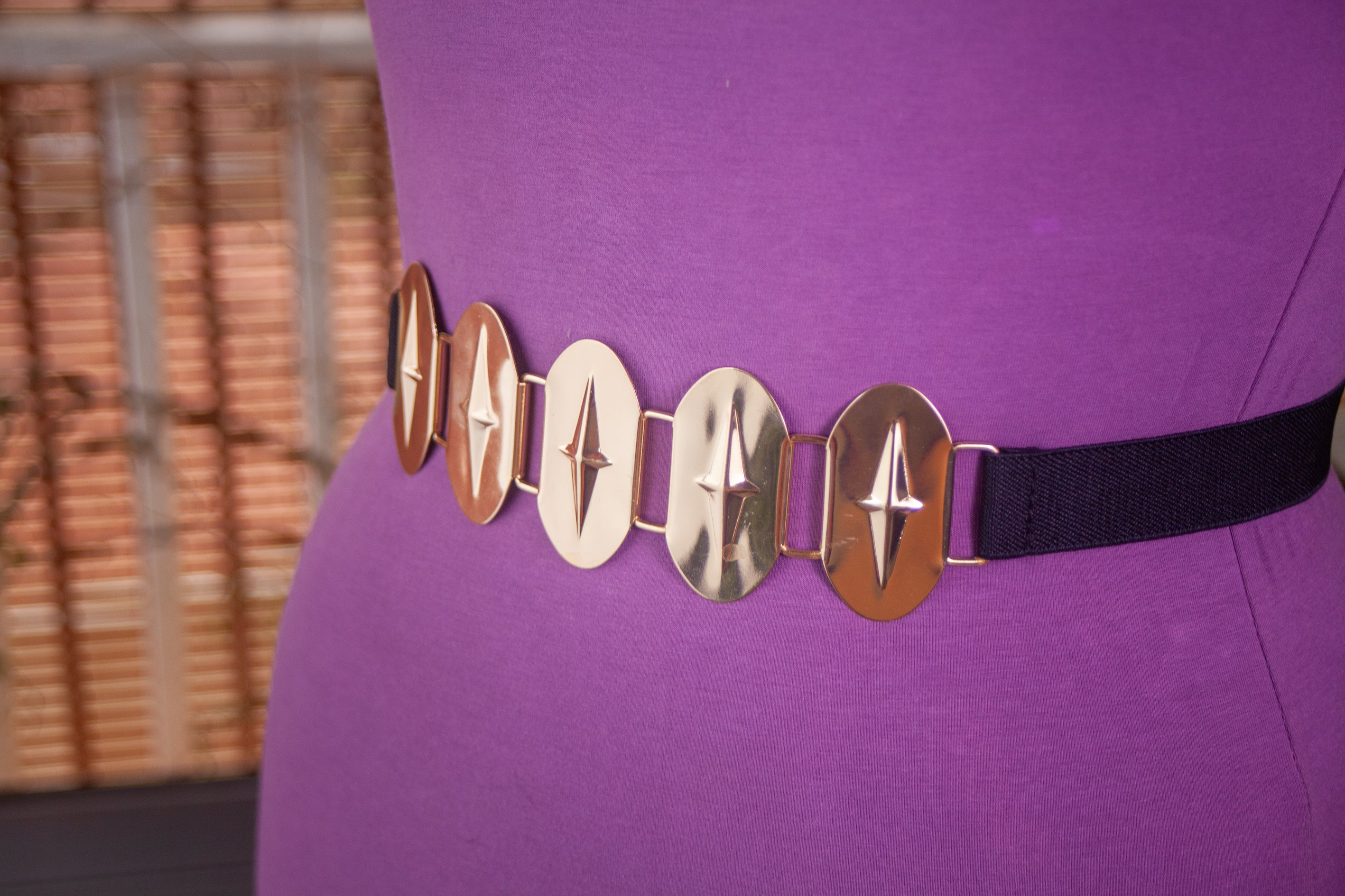 Gold Star Statement Metal Belt