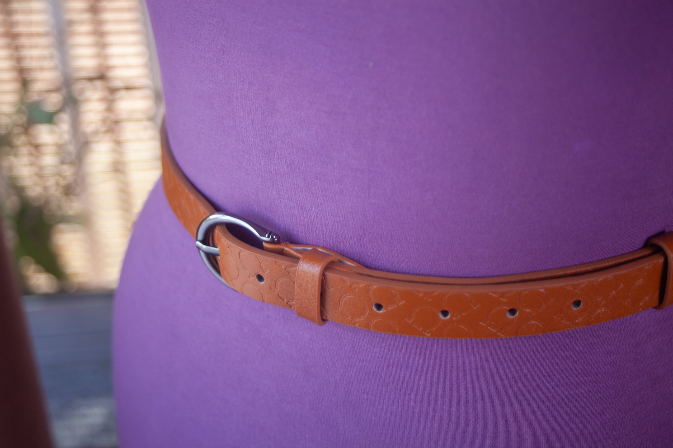 Brown Belt with Gun Metal Buckle