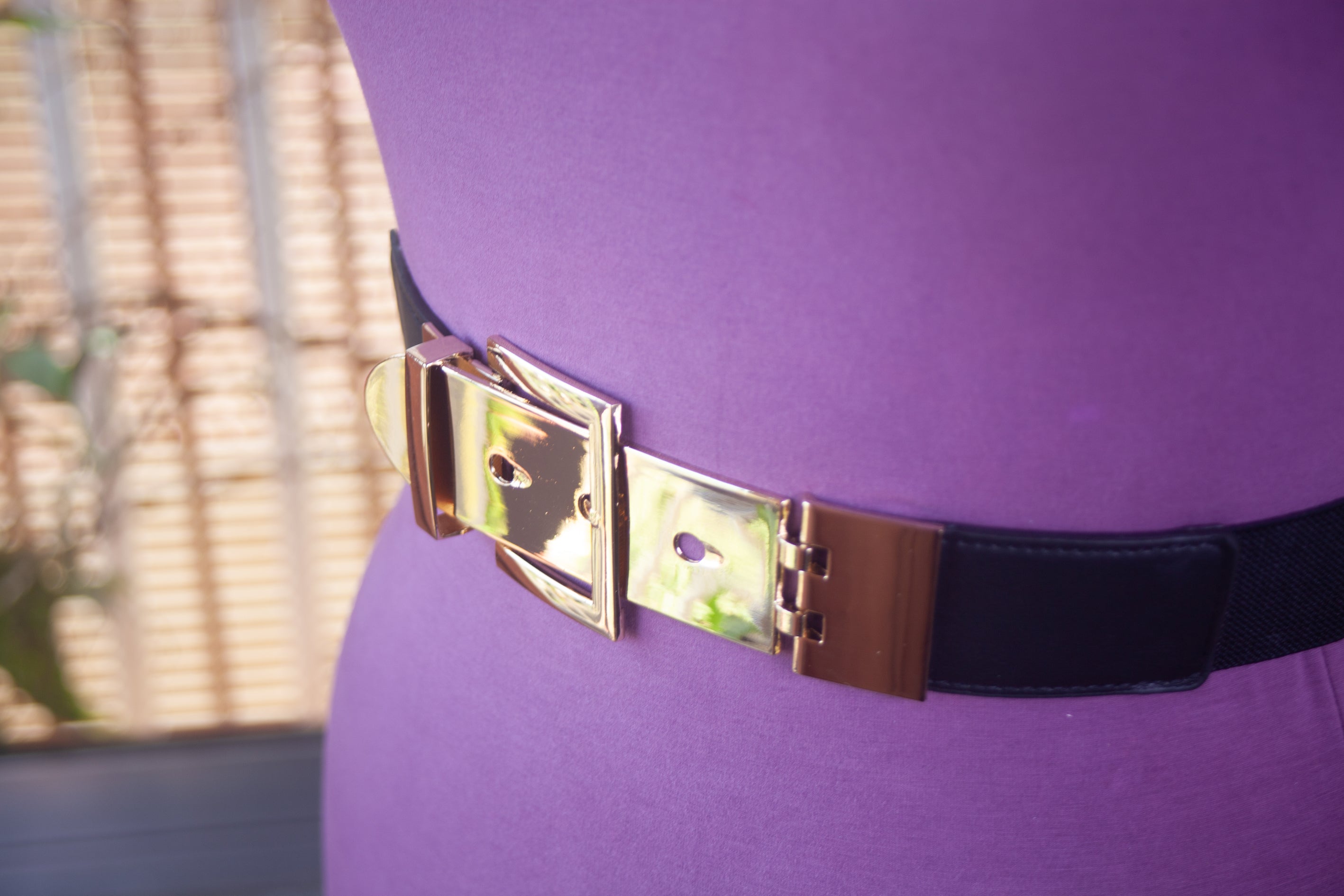 Black Belt with Gold Buckle