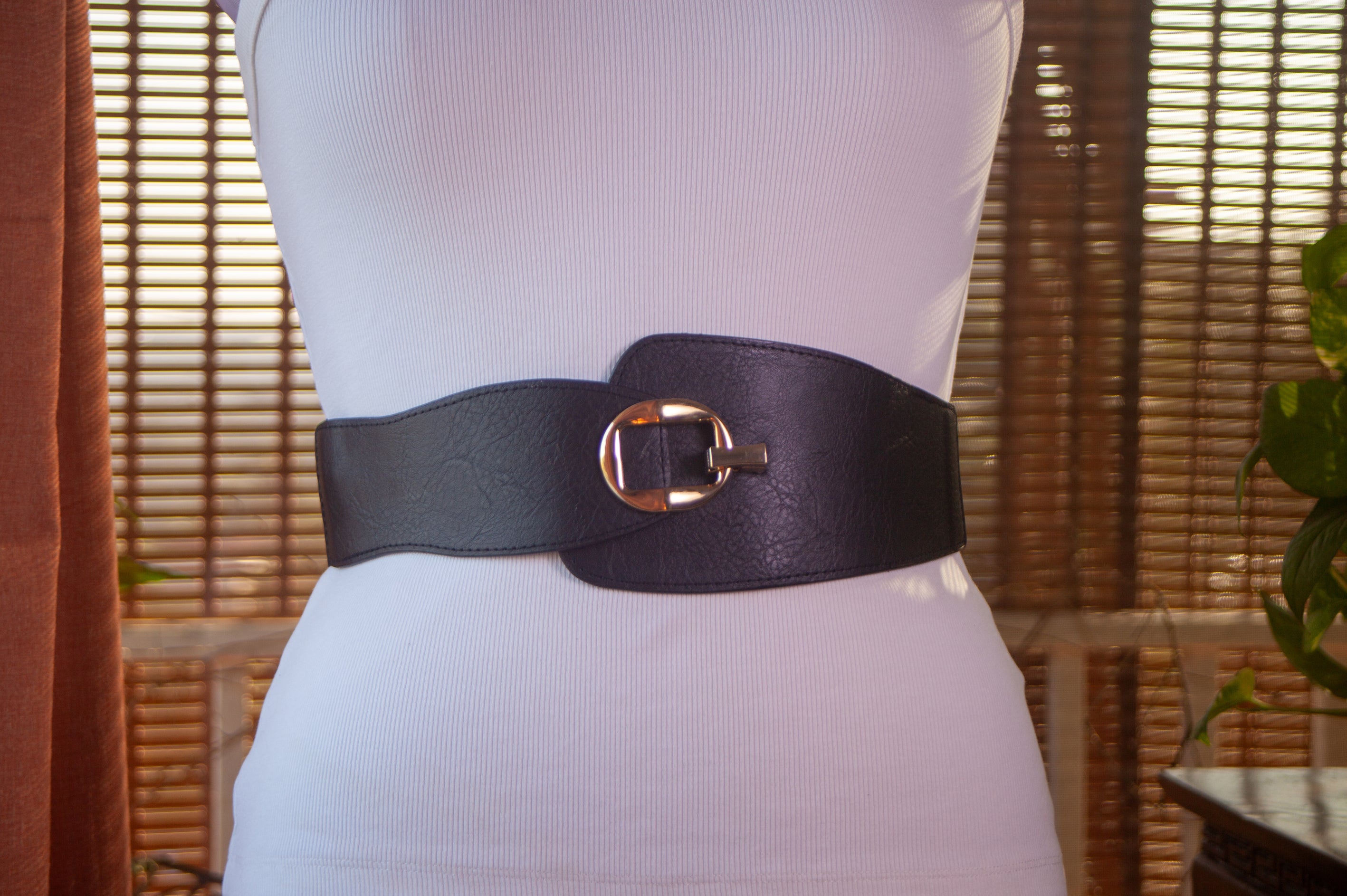 Black Belt with Gold BUckle