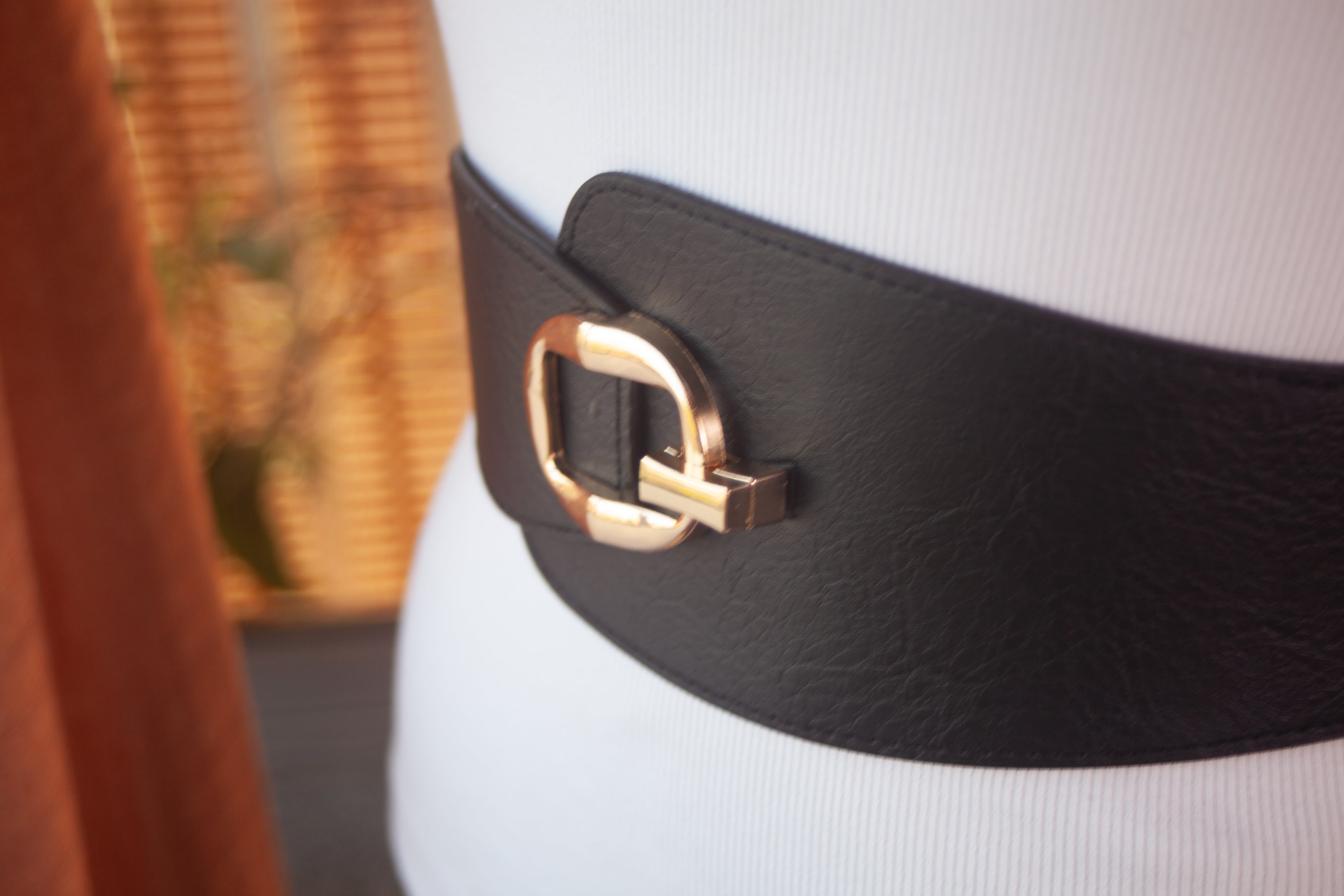 Black Belt with Gold BUckle