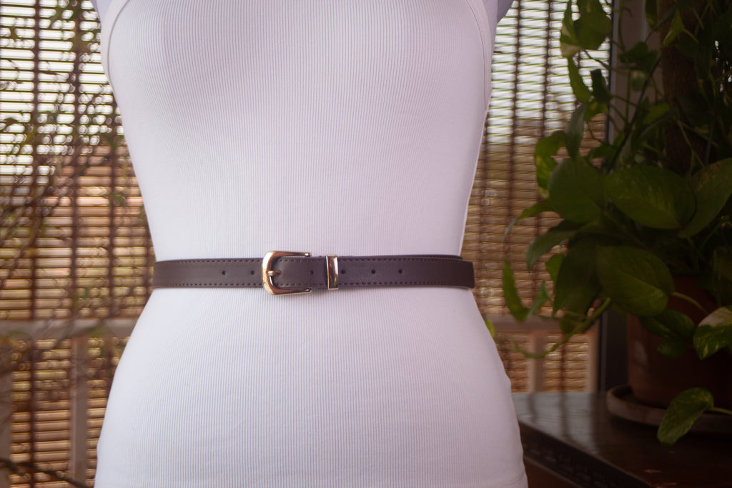 Brown Belt with Gold Buckle