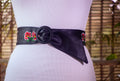 Black Soft Belt with Embroidery