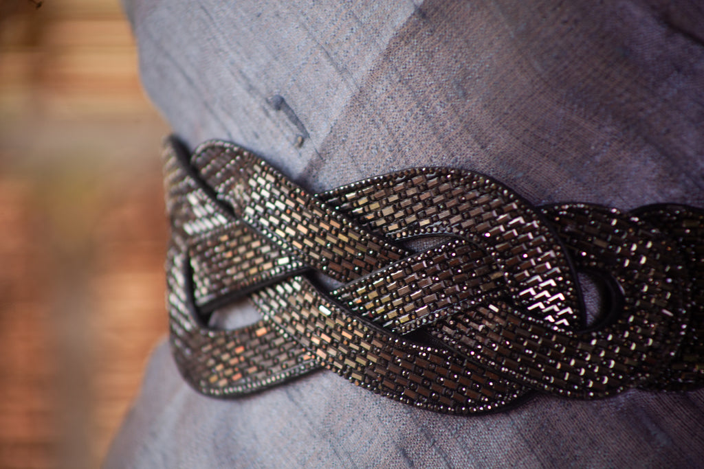 Sequinned Black Belt