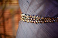 Satin Belt with Gold Sequins